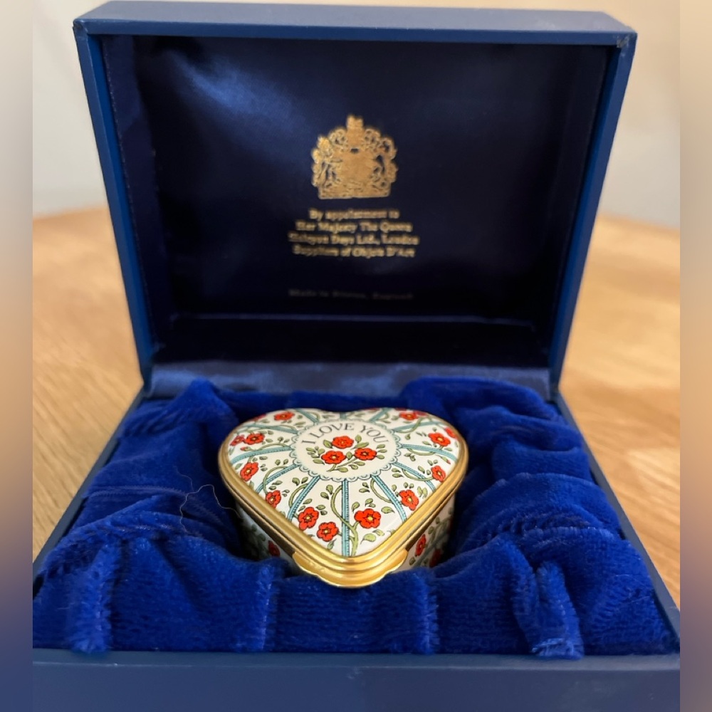 Halcyon Days Enamels Heart Box - Preowned